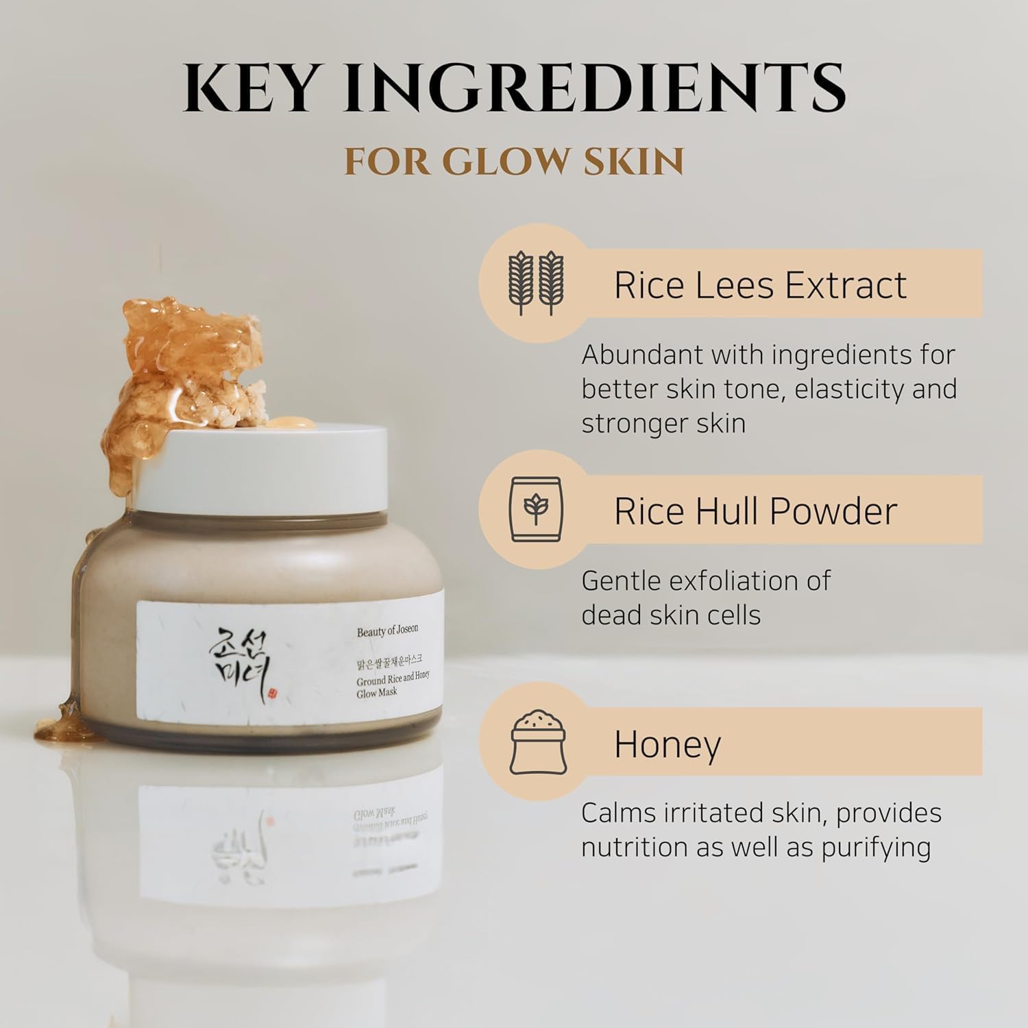 Beauty of Joseon -Ground Rice and Honey Glow Mask - Willow and HoneyB